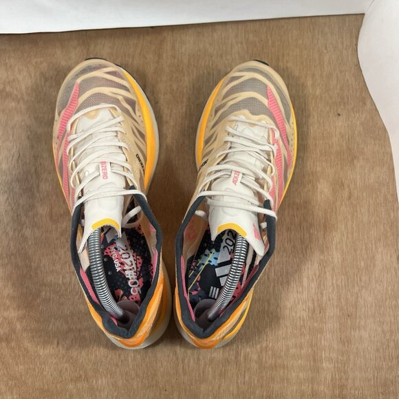 Adidas Adizero Adios Pro 2 NYC 2021 Halo Ivory Pink Solar Gold Mens Size 10 - Picture 5 of 9